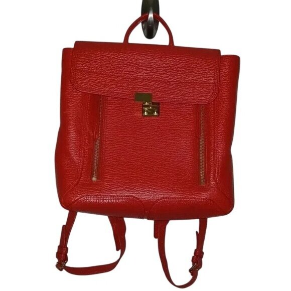 3.1 Phillip Lim Pashli Red Leather Backpack - Picture 3 of 9